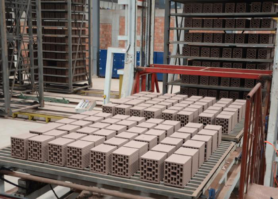 Σύστημα θαλάμου ξήρανσης μπλοκ εδάφους 290KW αυτόματου στεγνωτηρίου με τούβλα αργίλου