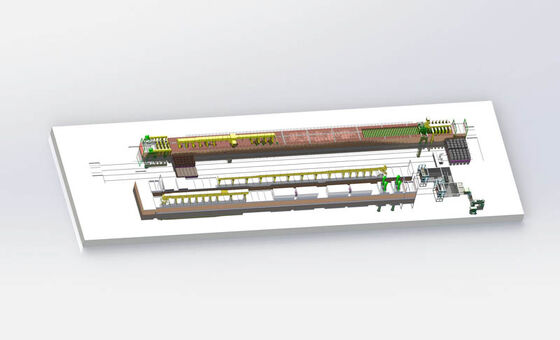 100 έως 1.200 τόνους/ημέρα πλήρως αυτόματη γραμμή παραγωγής τούβλων από πηλό με στεγνωτήρα σήραγγας και φούρνο σήραγγας για την κατασκευή τούβλων από πηλό